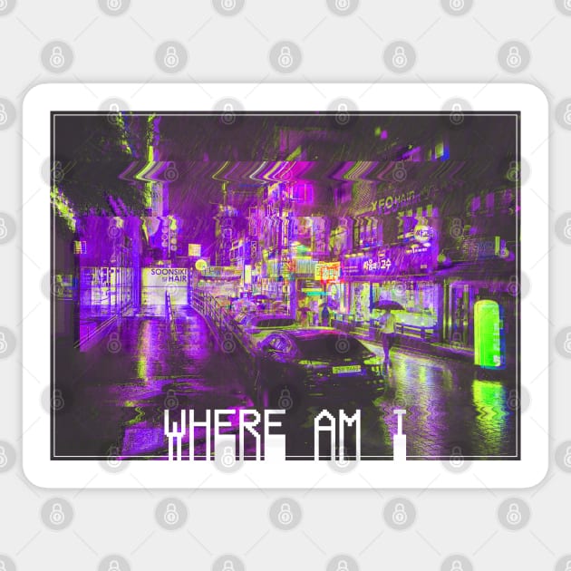 WHERE AM I Sticker by Cz_mods